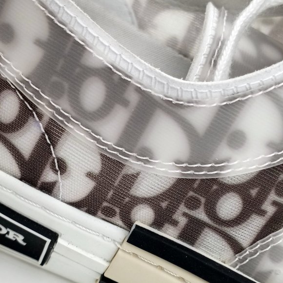 Dior Mens B23 LOW-TOP SNEAKER White and Black Oblique Canvas main image 11